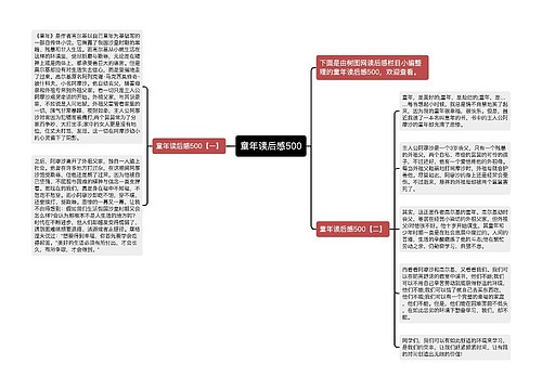 童年读后感500