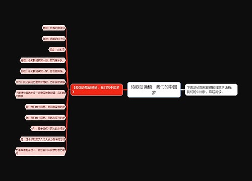 诗歌朗诵稿：我们的中国梦