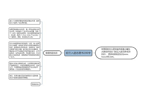 初三入团志愿书200字