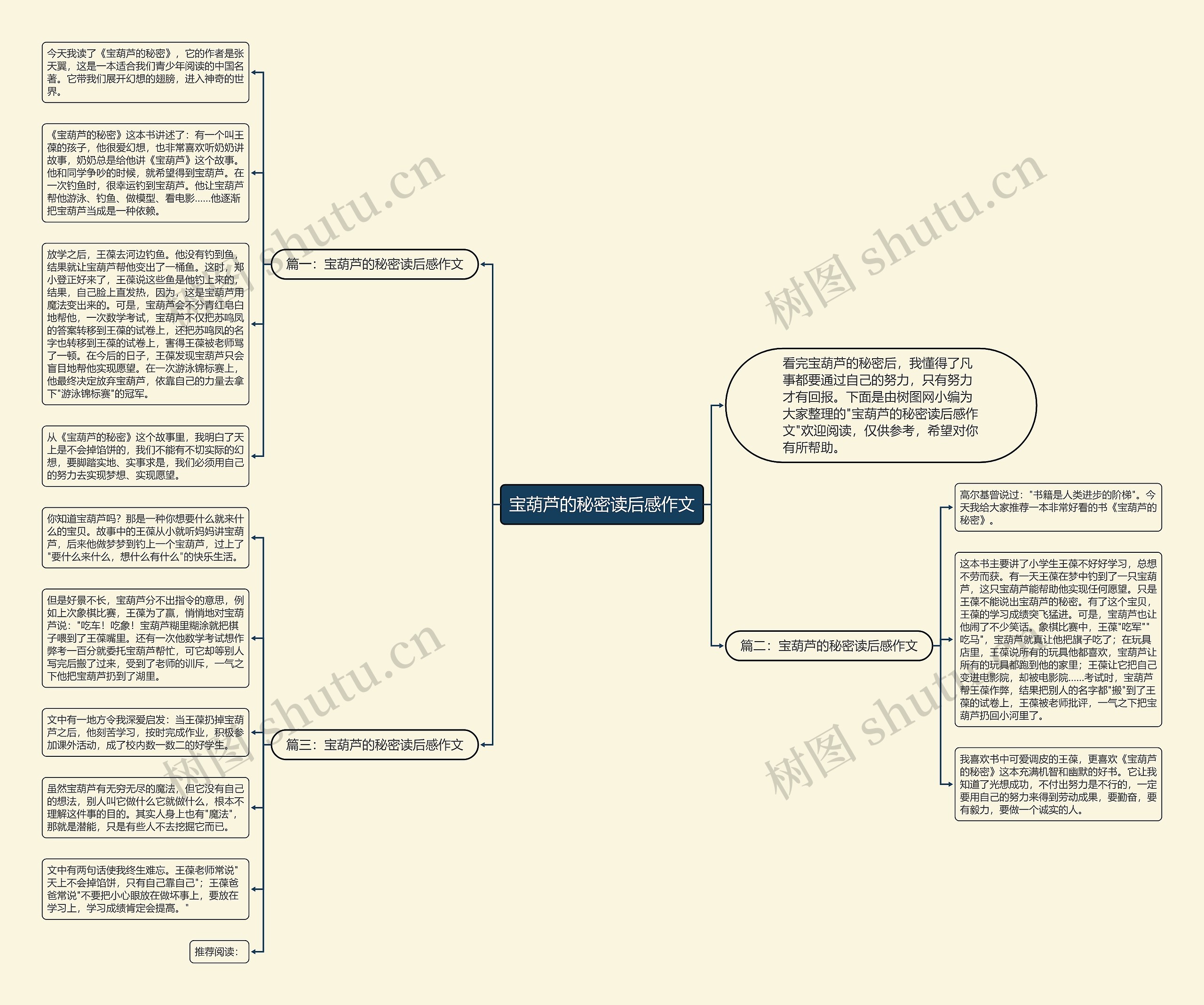 宝葫芦的秘密读后感作文思维导图