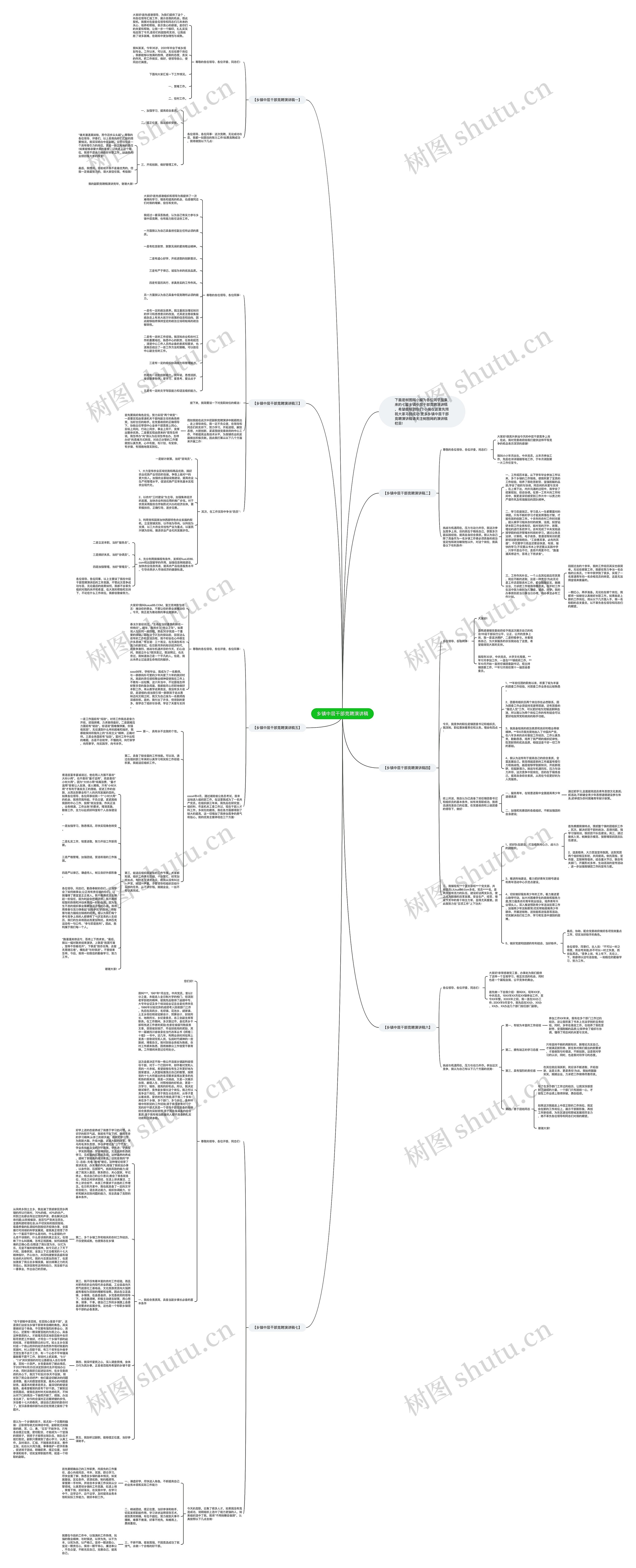 乡镇中层干部竞聘演讲稿思维导图