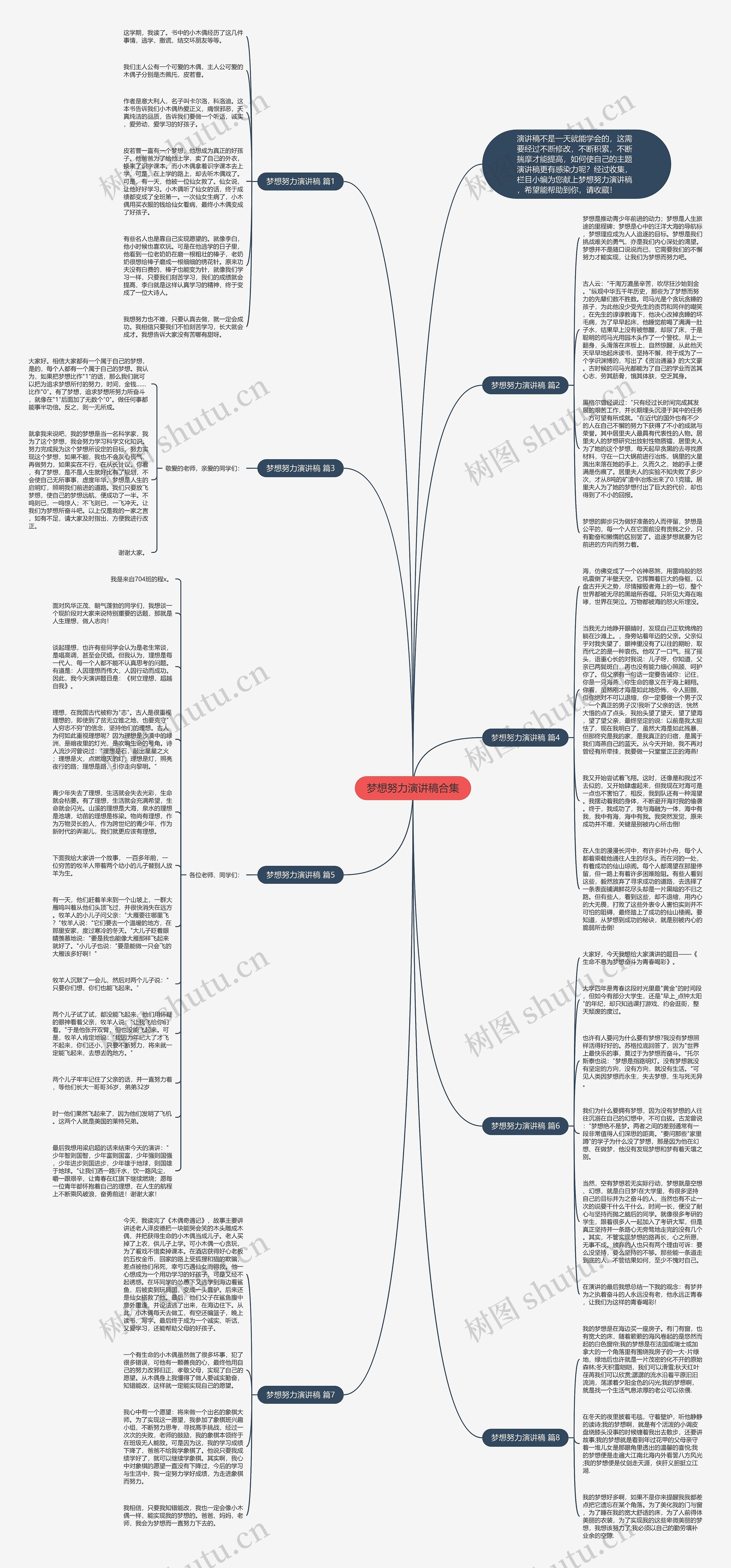 梦想努力演讲稿合集思维导图