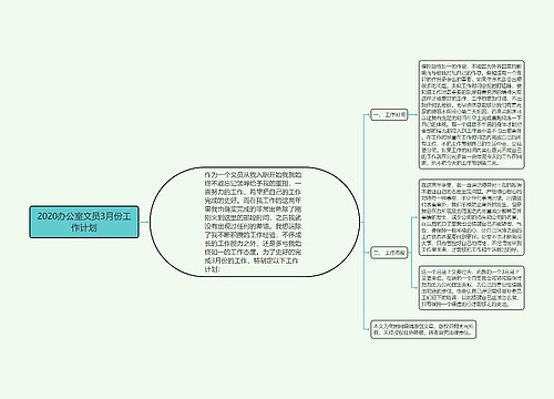 2020办公室文员3月份工作计划