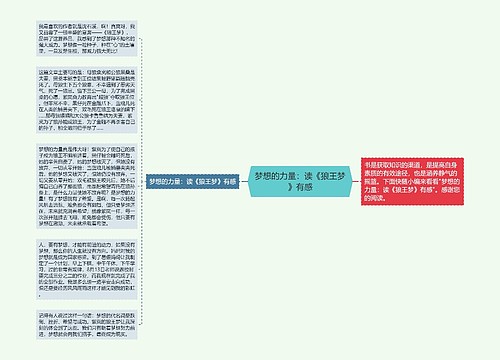 梦想的力量：读《狼王梦》有感