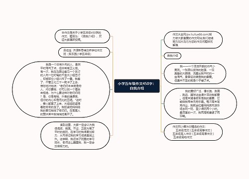 小学五年级作文450字：自我介绍