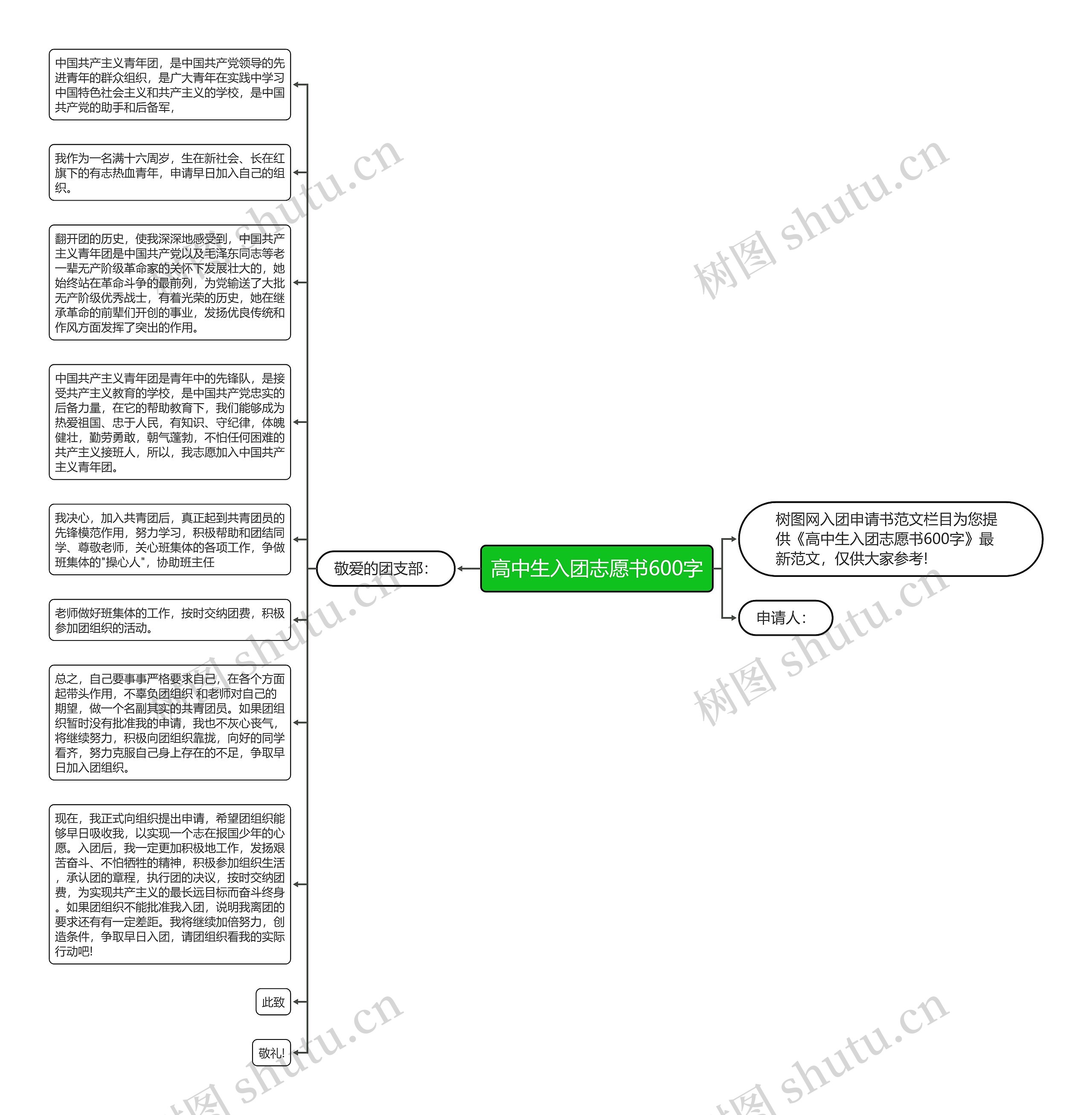 高中生入团志愿书600字