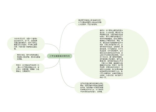 小学生爱国演讲稿范例