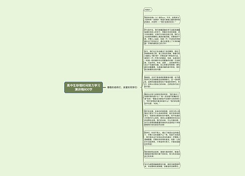 高中生珍惜时间努力学习演讲稿800字