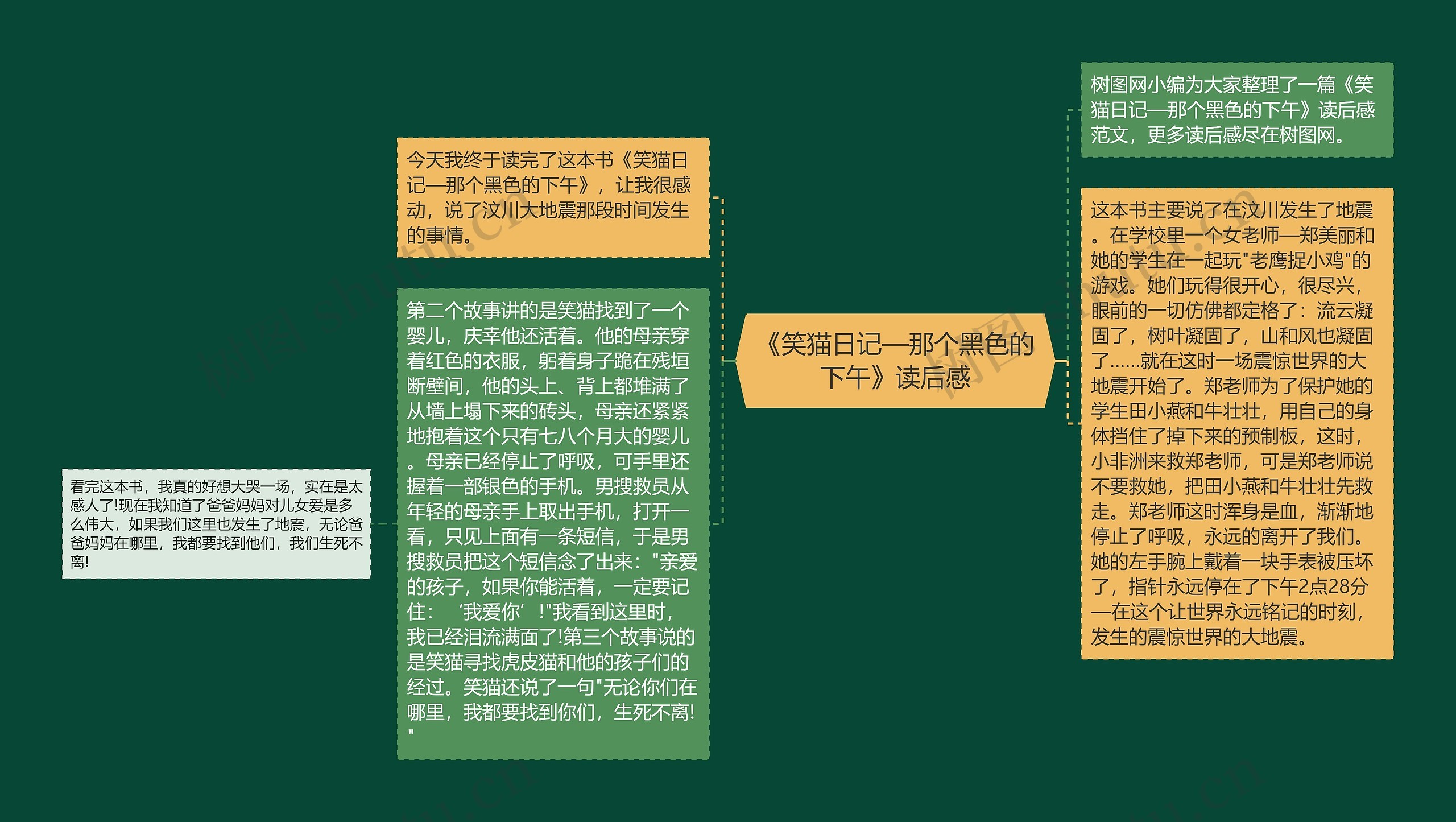 《笑猫日记—那个黑色的下午》读后感思维导图