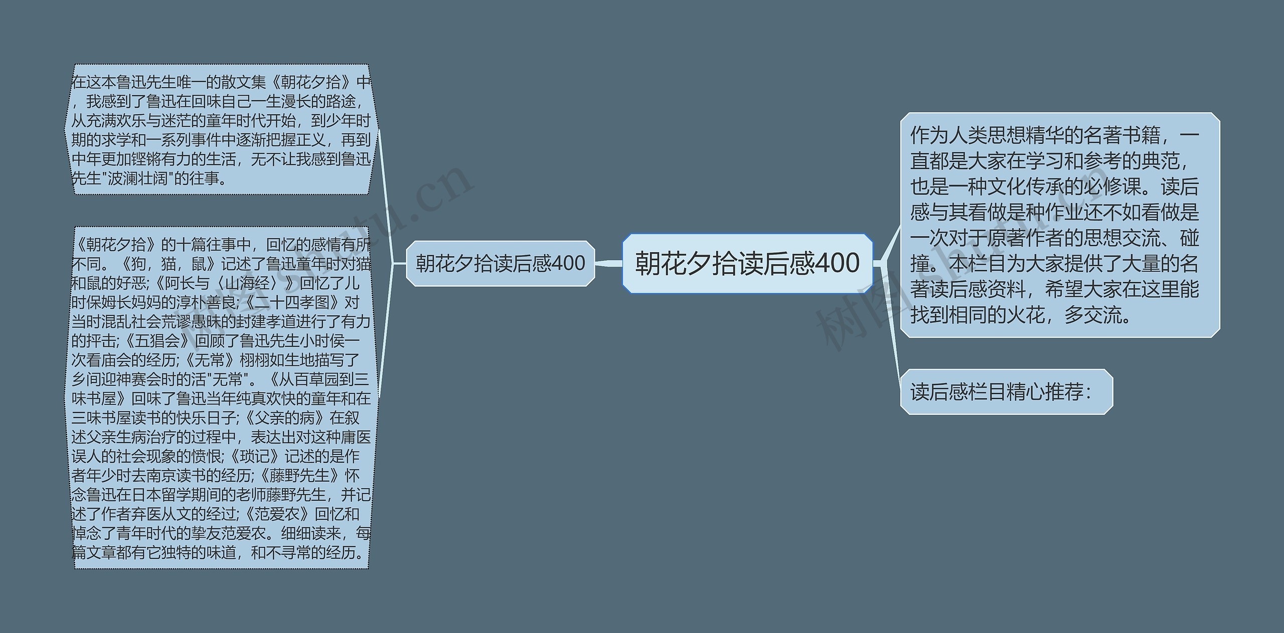 朝花夕拾读后感400思维导图