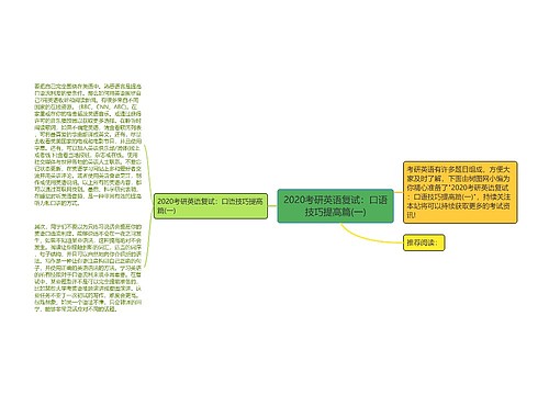 2020考研英语复试：口语技巧提高篇(一)