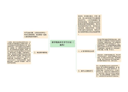 新学期高中生学习计划（最热）