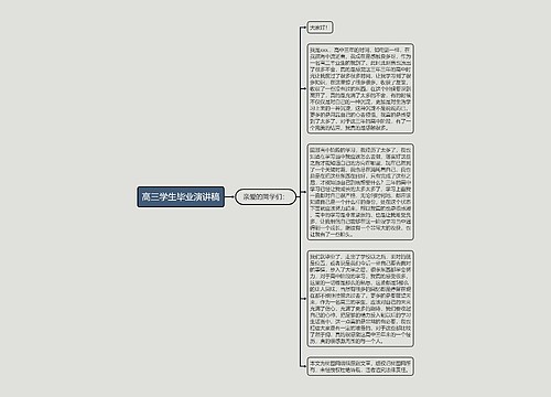 高三学生毕业演讲稿