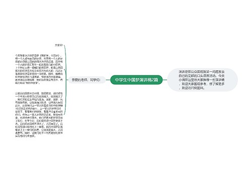 中学生中国梦演讲稿2篇