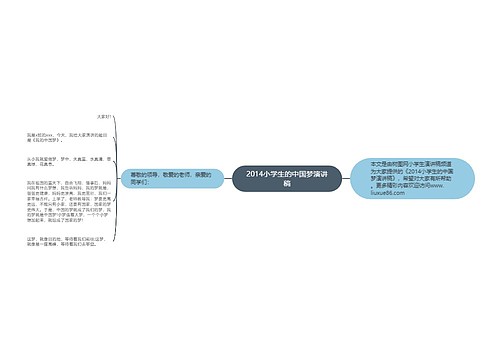 2014小学生的中国梦演讲稿