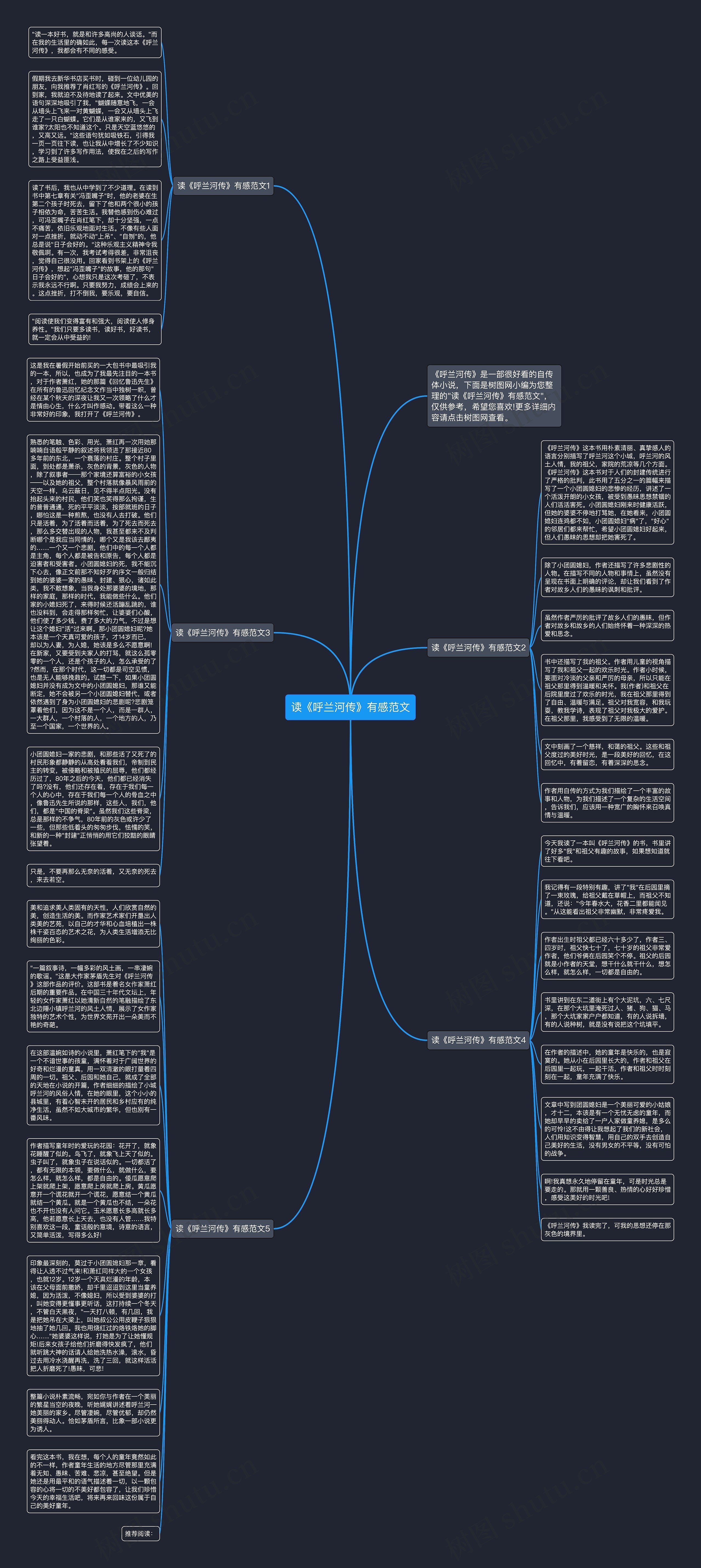 读《呼兰河传》有感范文思维导图