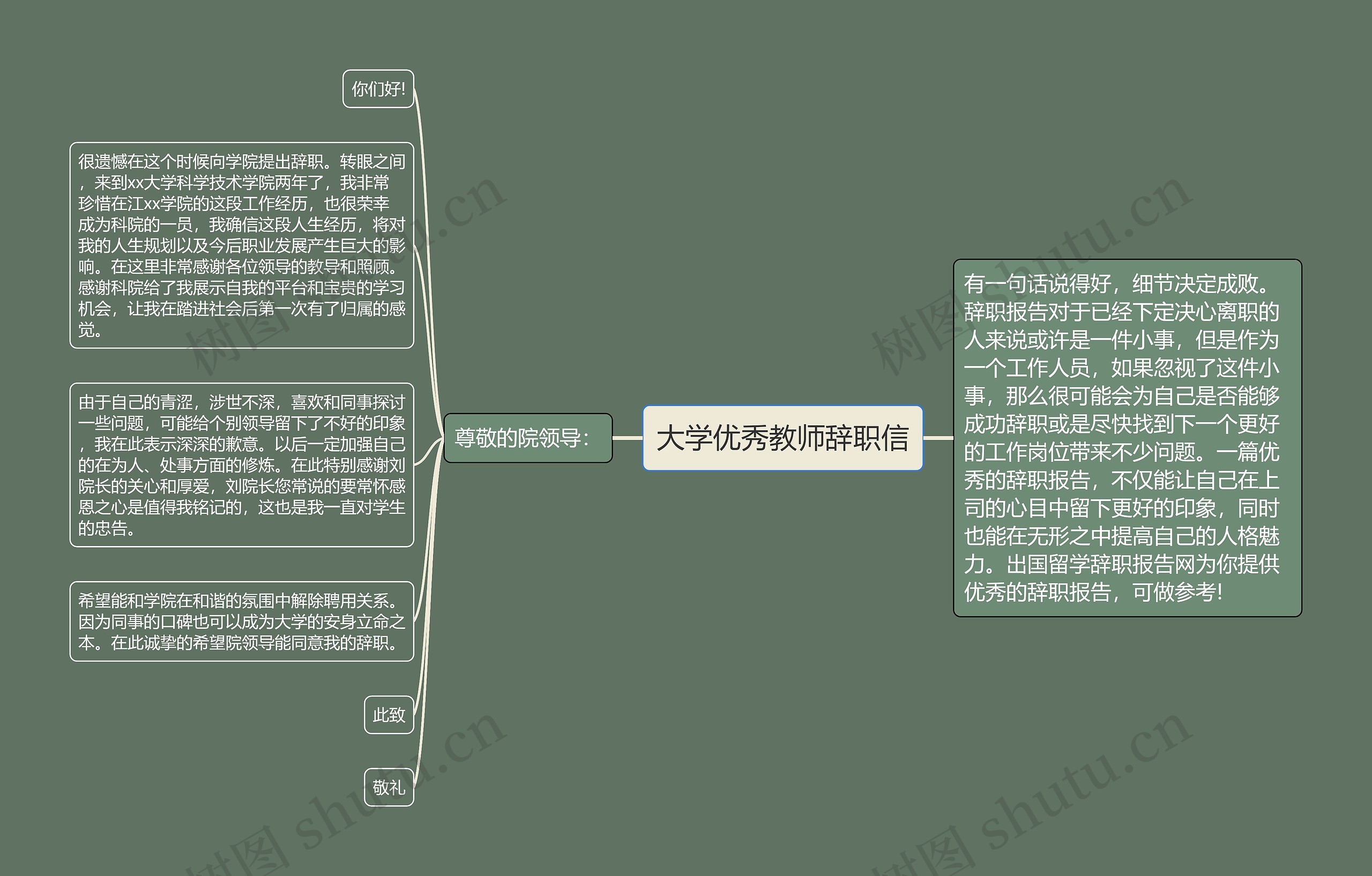 大学优秀教师辞职信