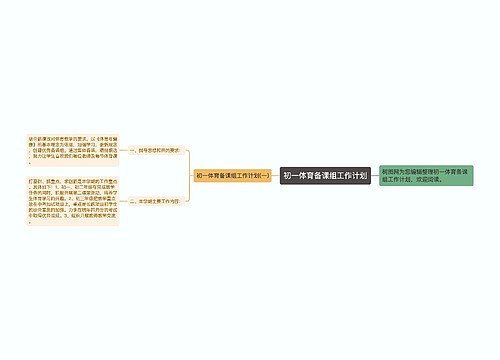 初一体育备课组工作计划