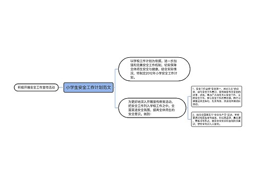 小学生安全工作计划范文