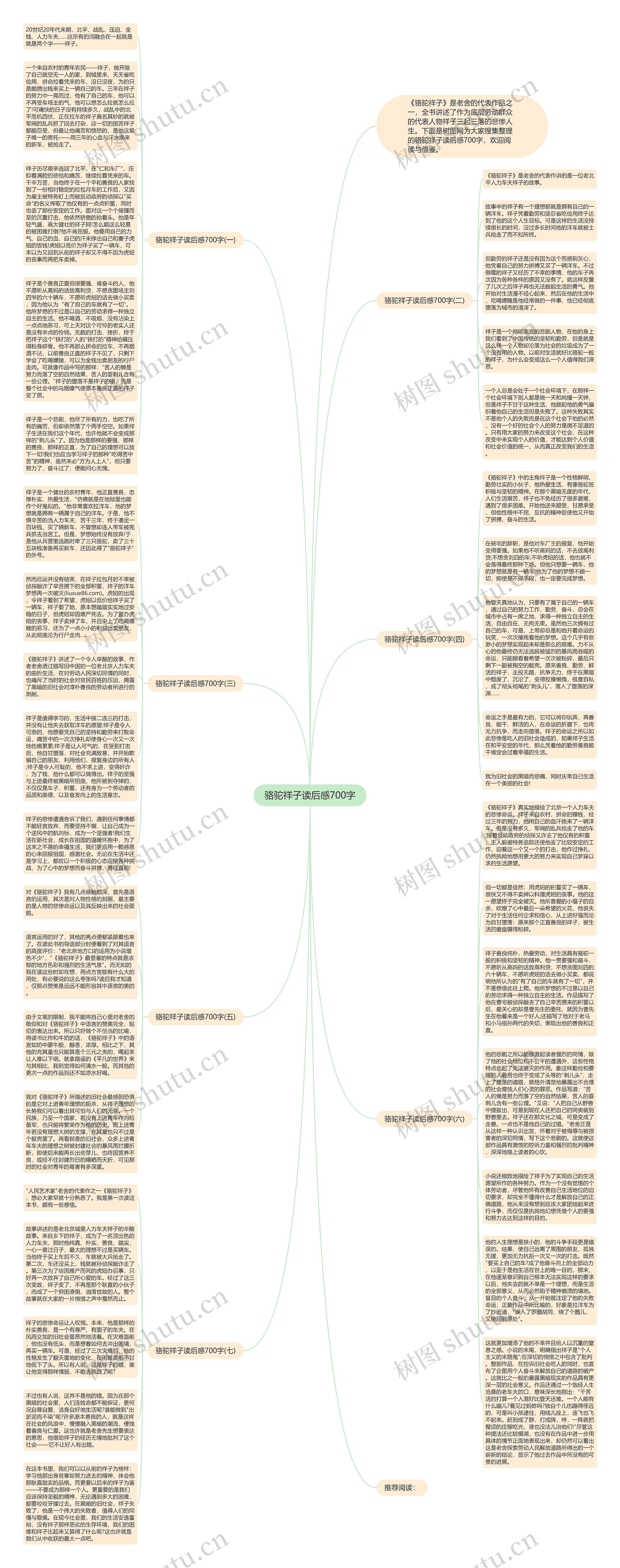 骆驼祥子读后感700字思维导图