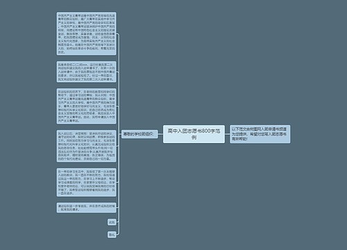 高中入团志愿书800字范例