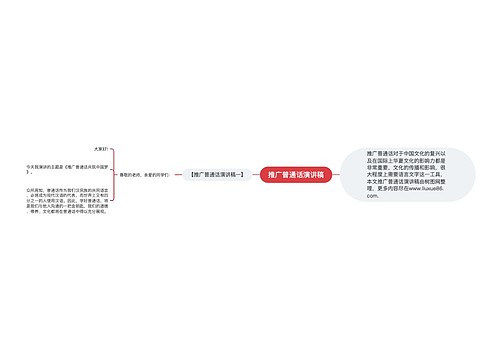 推广普通话演讲稿