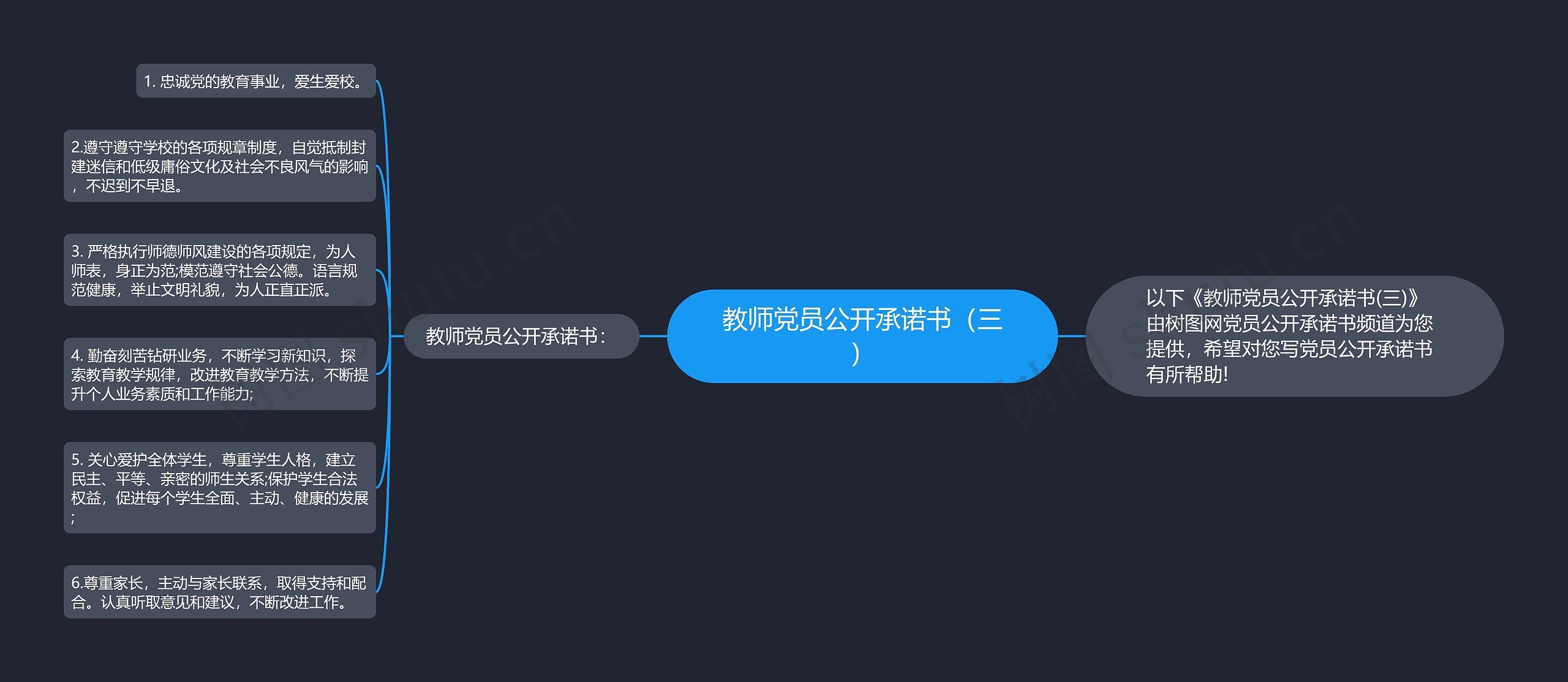 教师党员公开承诺书（三）思维导图