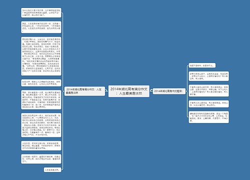 2014年湖北高考满分作文：人生最美是淡然