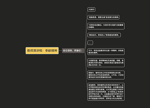 教师演讲稿：奉献精神