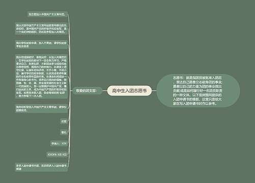 高中生入团志愿书