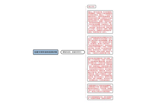 创建文明和谐校园演讲稿