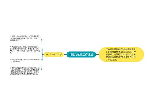 行政办公室工作计划