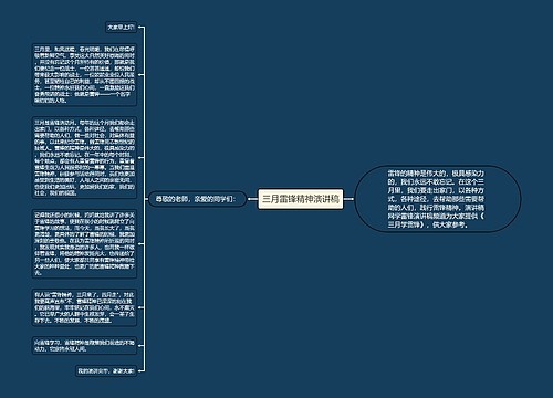 三月雷锋精神演讲稿