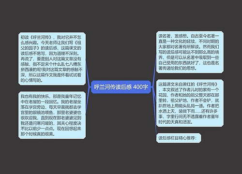 呼兰河传读后感 400字