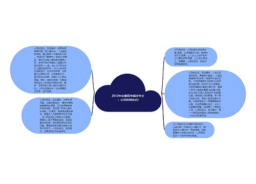 2012年安徽高考满分作文：心灵的到达(1)