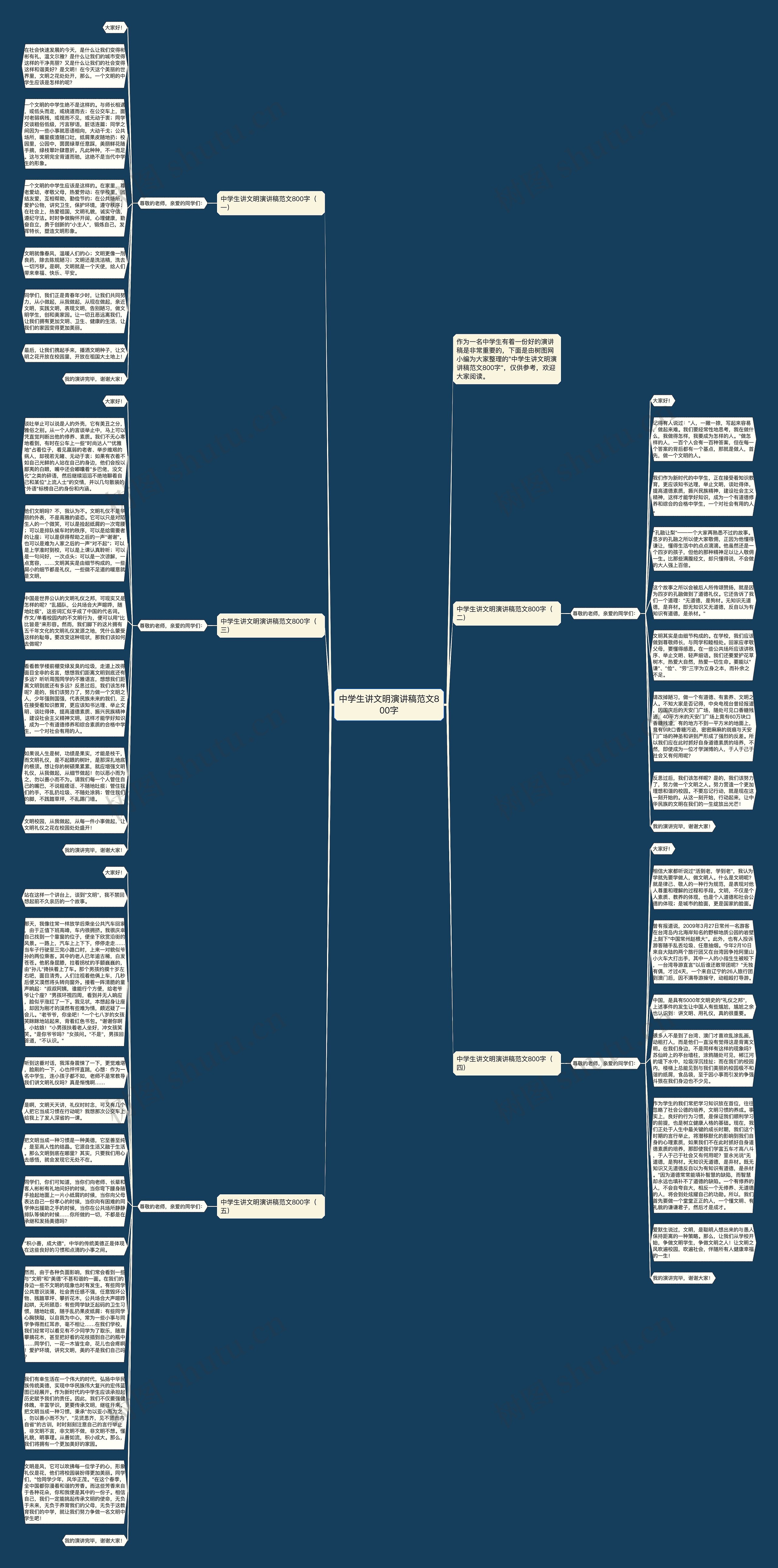 中学生讲文明演讲稿范文800字思维导图