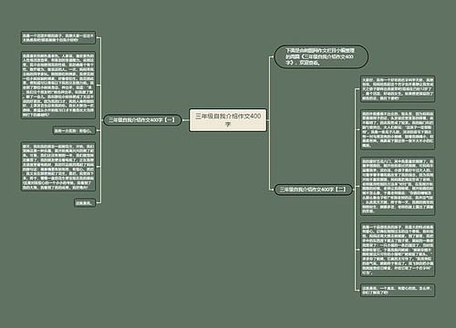 三年级自我介绍作文400字