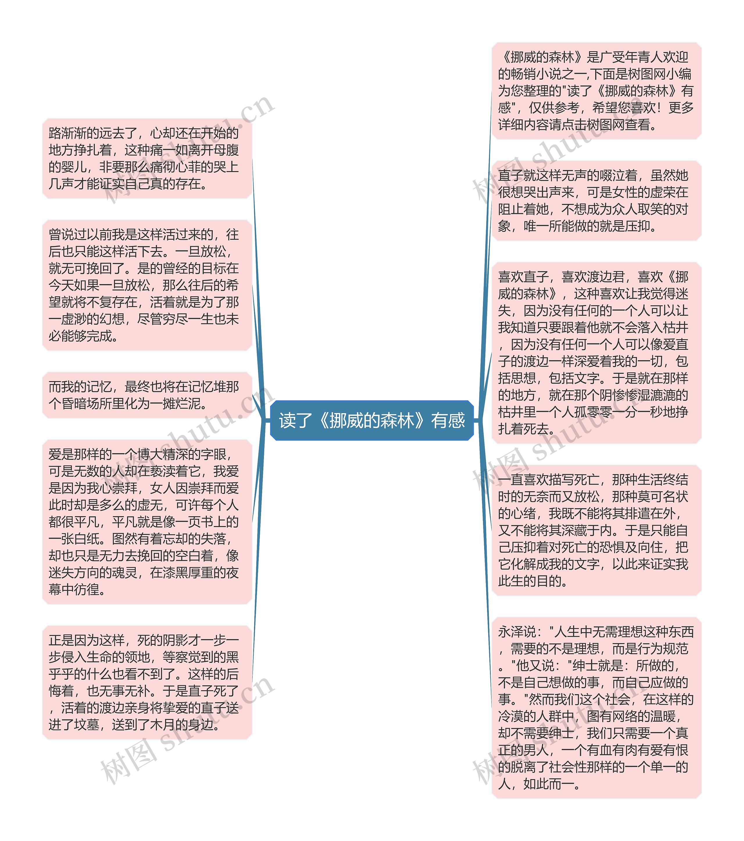 读了《挪威的森林》有感思维导图