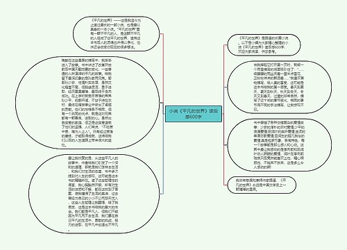 小说《平凡的世界》读后感600字