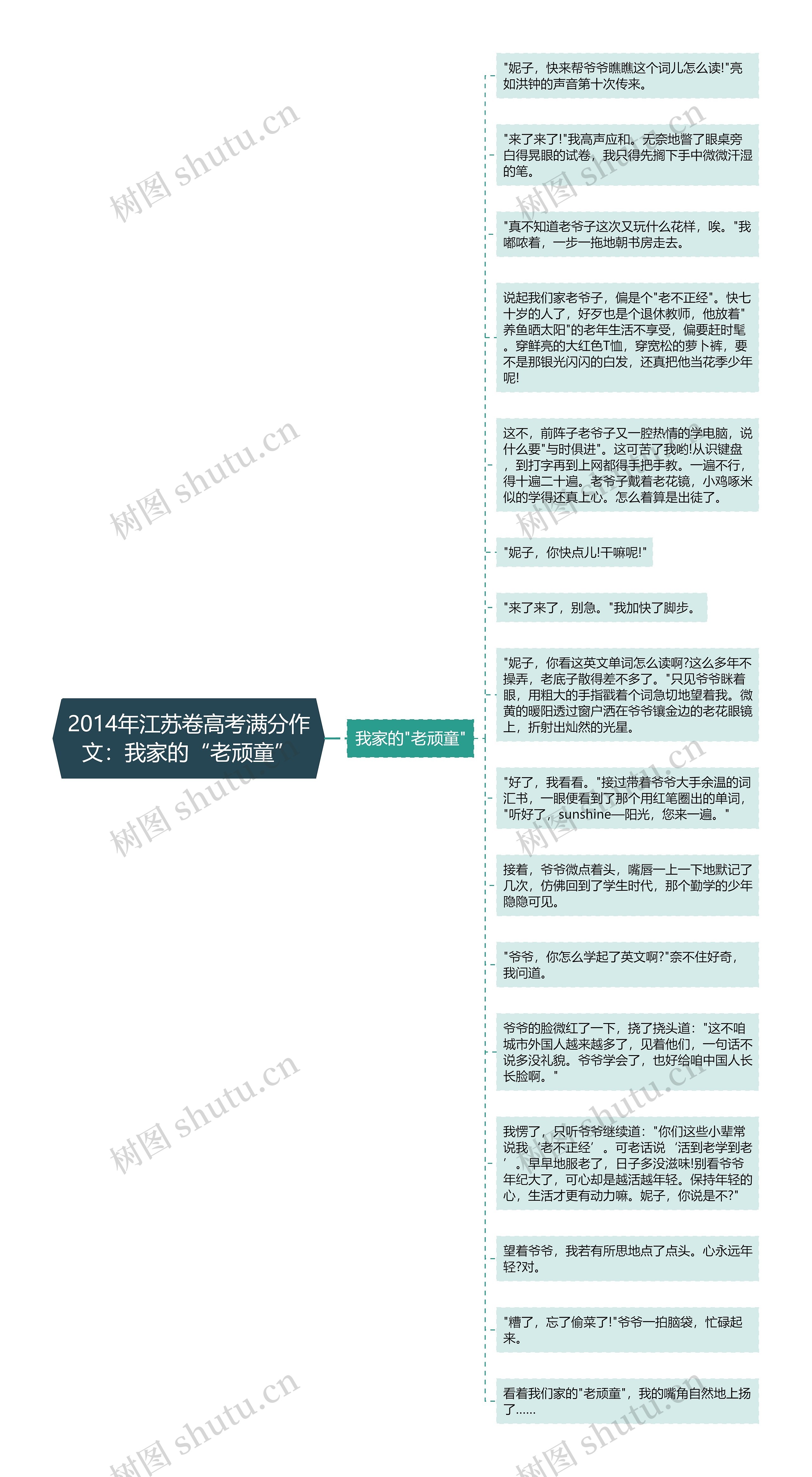 2014年江苏卷高考满分作文：我家的“老顽童”