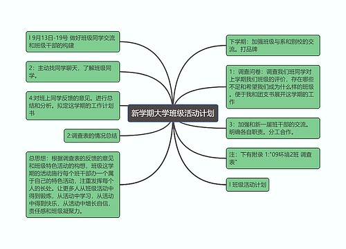 新学期大学班级活动计划