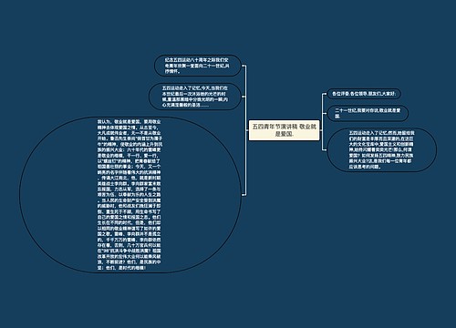 五四青年节演讲稿 敬业就是爱国.