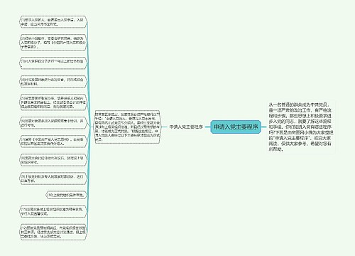 申请入党主要程序