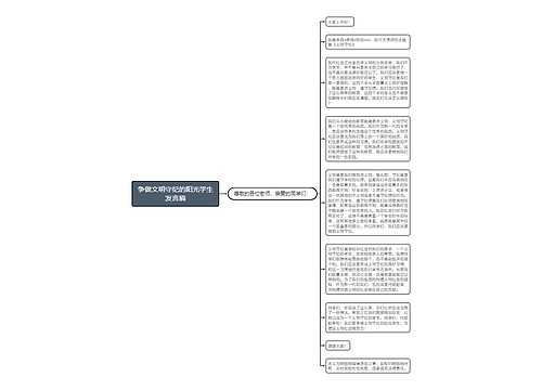 争做文明守纪的阳光学生发言稿