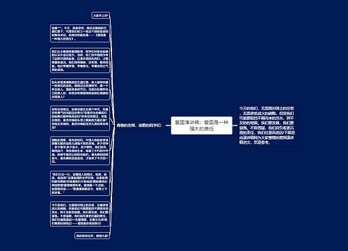 爱国演讲稿：爱国是一种强大的责任