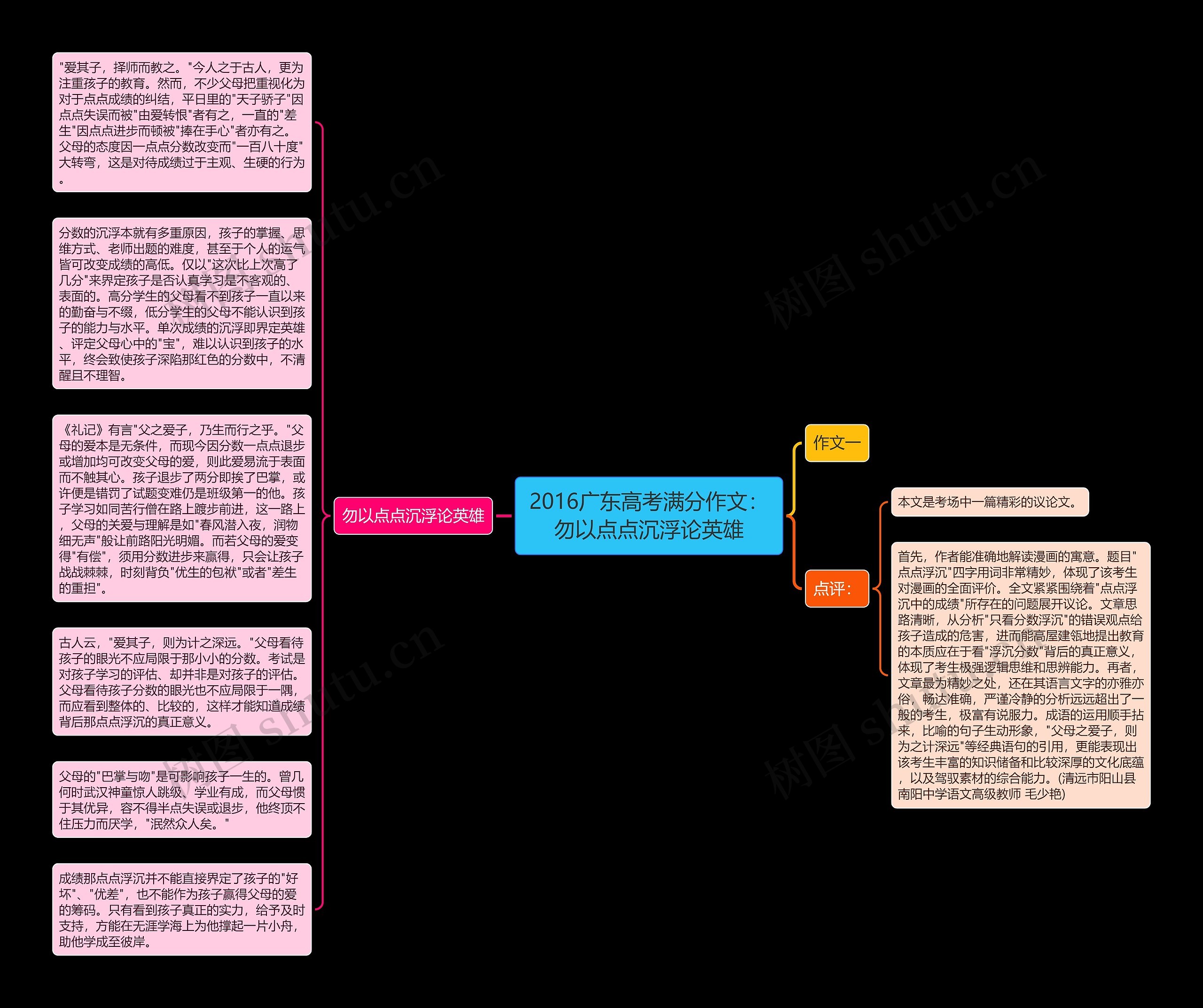 2016广东高考满分作文：勿以点点沉浮论英雄