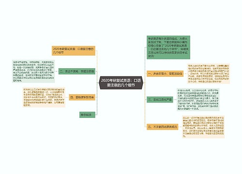 2020考研复试英语：口语要注意的几个细节