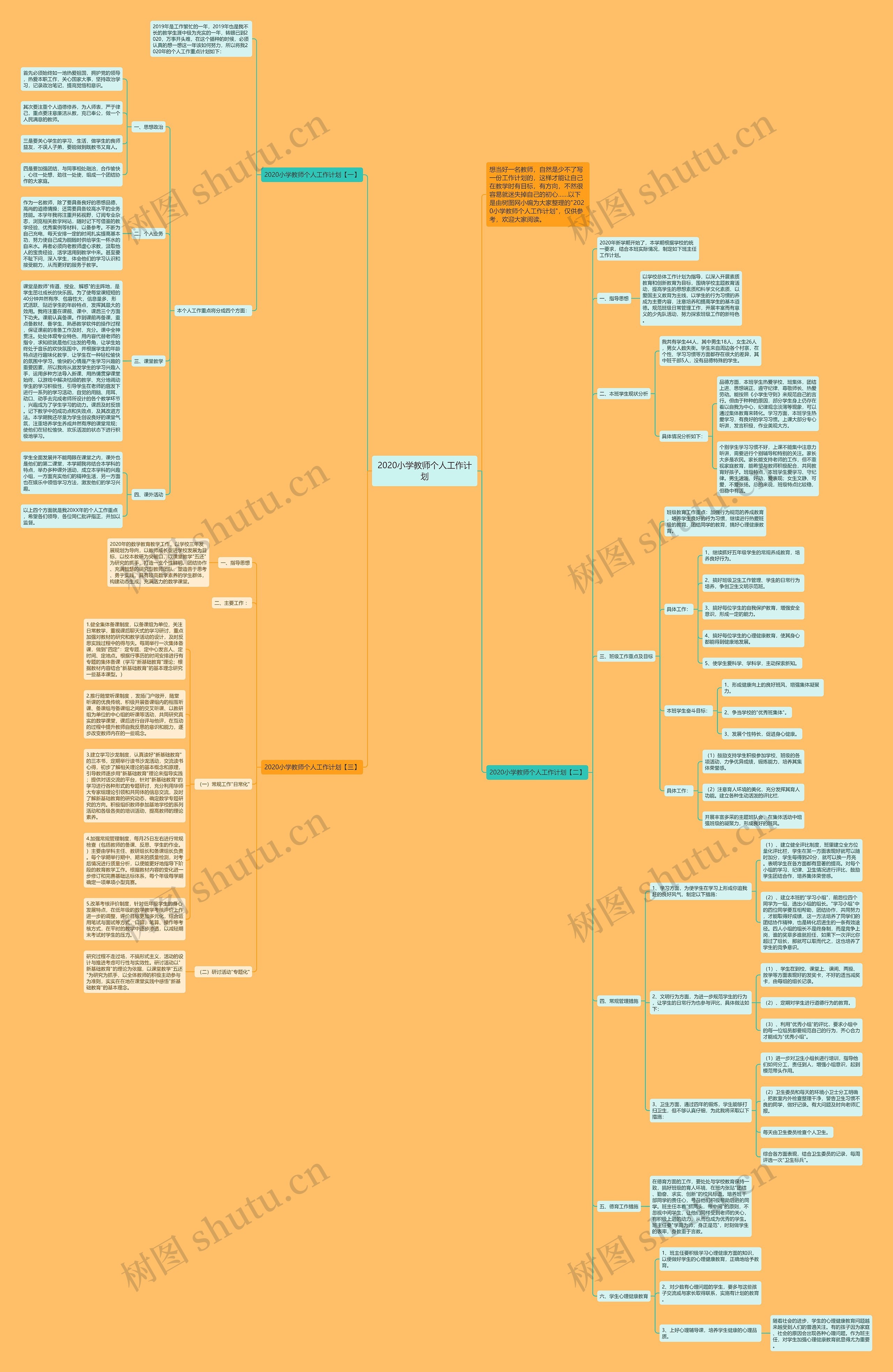 2020小学教师个人工作计划