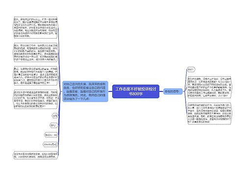 工作态度不好被投诉检讨书800字