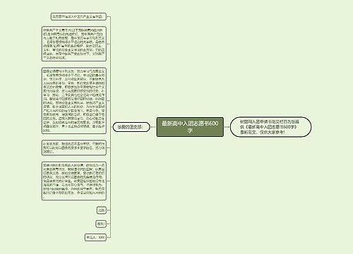 最新高中入团志愿书600字